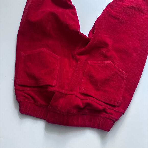 Hanna Andersson Red Ribbed Velour Leggings - Size 8 / 130 - Picture 6 of 6